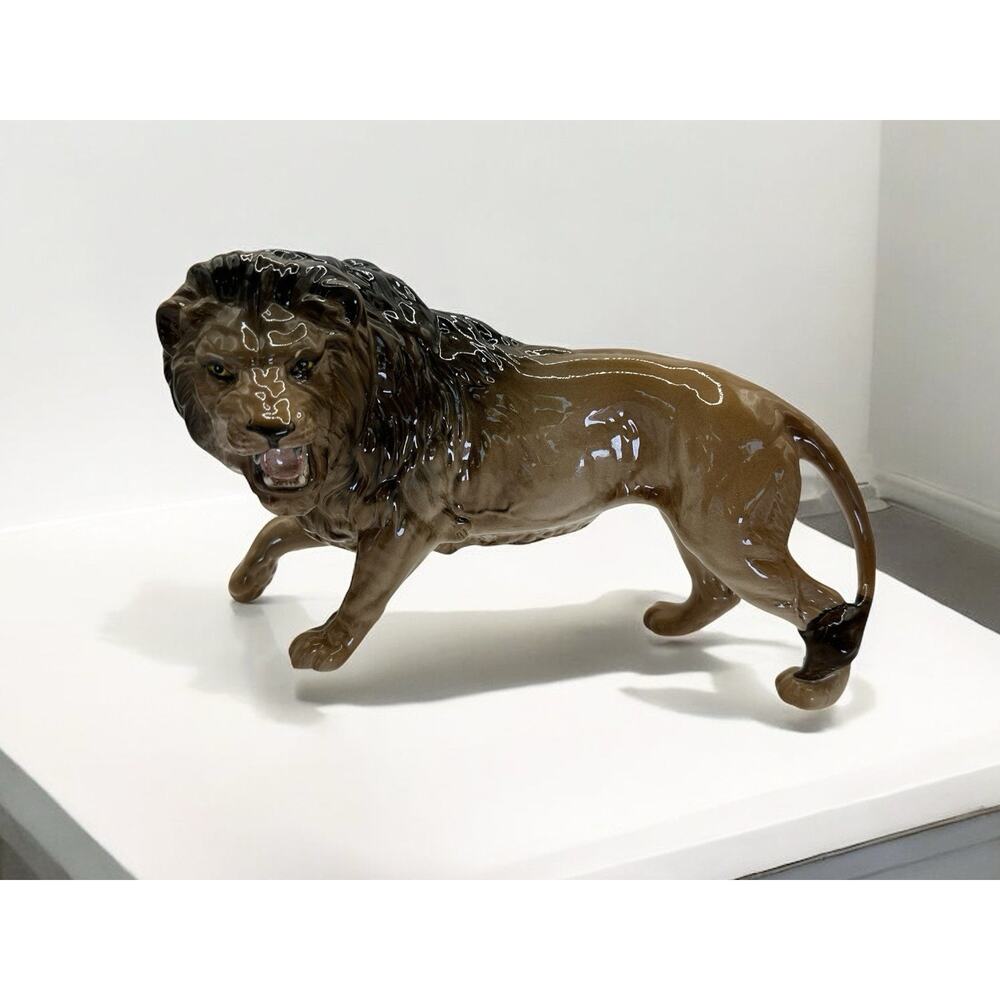 BESWICK England Snarling Lion Porcelain Figurine #2089 1967-1984 11 Inches